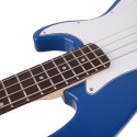 Exquisite Burning Fire Style Electric Bass Guitar Blue